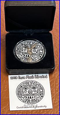 2018 Mexico Libertad 1 oz Silver Coin Inca Mask, Colorized, Gilded #2