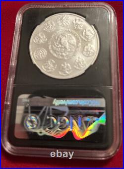 2018 Mexico Libertad NGC MS70 Early Releases Black Holder Silver 1 Oz. 999