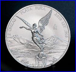 2018 Mexico Libertad Silver 2oz Winged Victory Angel 2 Onzas Uncirculated Coin