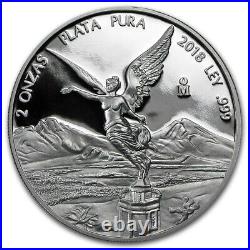 2018 Mexico Silver Proof Libertad 2 oz Coin in Capsule