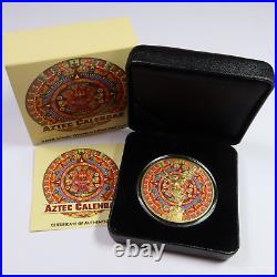 2018 Mo MEXICO Colorized Aztec Calendar 1 oz Silver Libertad #46758C