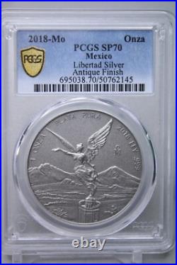 2018-Mo Mexico 1 Onza Silver Libertad PCGS SP70 #2145 2018-Mo Mexico 1 Onza Silver Libertad PCGS SP70 #2145
