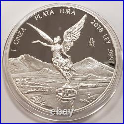 2018 Mo Mexico Libertad Onza 1 oz. 999 Silver Proof Low Mintage SKU-Q2536