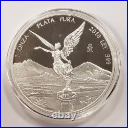 2018 Mo Mexico Libertad Onza 1 oz. 999 Silver Proof Low Mintage SKU-Q2536
