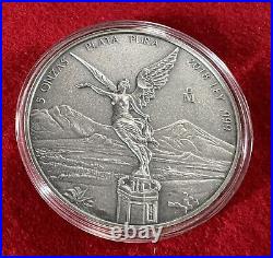 2018 Silver 5 Oz Libertad Antique Finish Minted Only 2,000 BEAUTIFUL