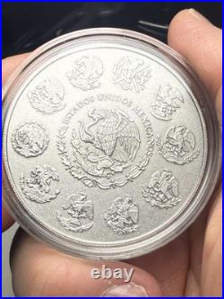 2018 Silver Mexican Libertad 2 Onza Antiqued (Very Rare, Only 2000 Minted)