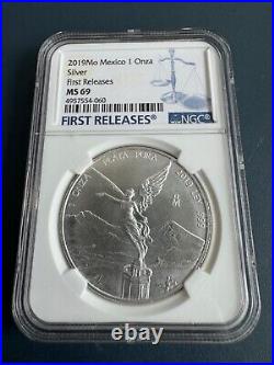 2019 1 Ounce Mexico Silver Libertad NGC MS 69 First Release