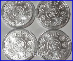 2019 1 oz. Mexican Libertads Lot of 4 In Capsules 999 Fine Silver, Low Mintage