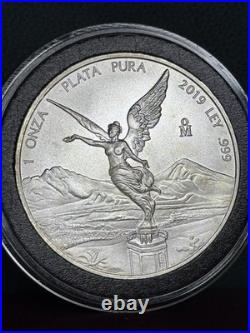 2019 Mexico 1 oz Silver Libertad Low Mintage 402K AU-MS Beautiful Luster