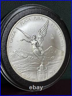2019 Mexico 1 oz Silver Libertad Low Mintage 402K AU-MS Beautiful Luster