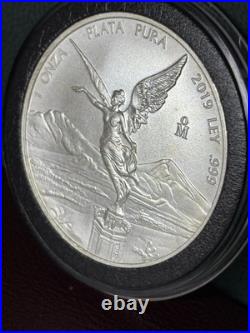 2019 Mexico 1 oz Silver Libertad Low Mintage 402K AU-MS Beautiful Luster