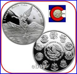 2019 Mexico Libertad 2 oz 0.999 Silver PROOF Coin in Mint Capsule