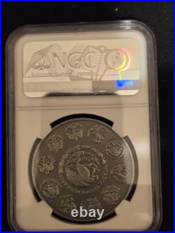 2019- Mexico Libertad Antiqued Silver 1 oz, ER, NGC MS70, Key Date RARE