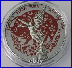 2019 Mexico Libertad Year of the Pig 1 oz. 999 silver with COA & Box