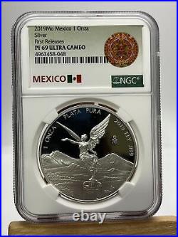 2019-Mo Mexico Silver Libertad 1oz NGC PF-69 UC First Release Aztec Label Rare