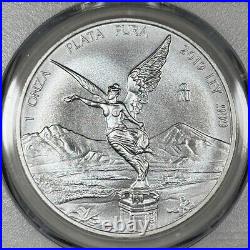 2019-mo Pcgs Ms70 Mexico 1 Oz Libertad Onza First Strike Flag Label Silver D215