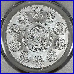 2019-mo Pcgs Ms70 Mexico 1 Oz Libertad Onza First Strike Flag Label Silver D215