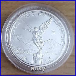 2020 Libertad Fractional Set 1/2 1/4 1/10 1/20 oz Silver 4 Coin BU. 999 RARE