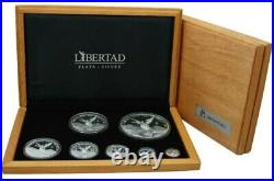 2020 MEXICAN LIBERTAD 7 Coin 8.9 Oz Silver Proof Set WITHOUT COA