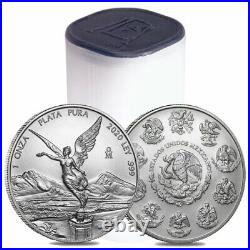 2020 Mexican Libertad 1 Oz Fine Silver Coin Sealed Tube of 25