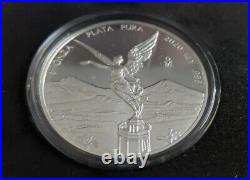2020 Mexican Libertad 1 oz Silver Reverse Proof Coin Set COA #224 Mexico Milky