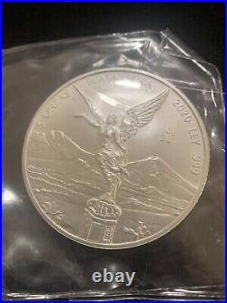 2020 Mexican Libertad 5 Ounce. 999 Silver Coin Round