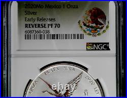 2020 Mexico 1oz Silver Libertad Reverse Proof PF-70 PF70 NGC Early Release ER