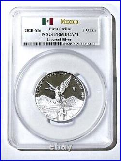 2020 Mexico 2 oz Silver Proof Libertad PCGS PR69 DCAM First Strike Coin MO Onza