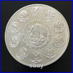 2020 Mexico Libertad 5 Onzas 5oz Fine. 999 Silver Coin Low Mintage 8,900