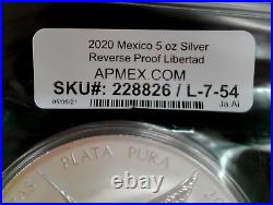 2020 Mexico Libertad 5oz Silver Reverse Proof ONE OWNER MINT CONDITION