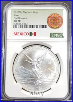 2020 Mexico Silver Libertad 1 Onza Ngc Ms 70 First Releases Rare Perfect 1 Oz