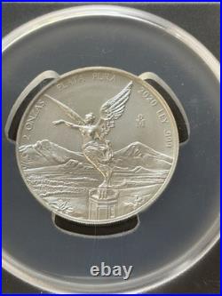 2020 Mo 2 oz Mexican Silver Libertad PCGS MS 70 First Strike. 999 Silver Green L