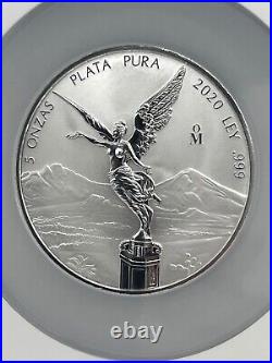 2020 Mo Mexico 5 Onza Silver Libertad Reverse Proof NGC PR 70