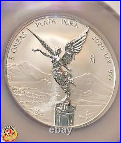 2020 Mo Mexico 5 Oz Silver Libertad Ngc Pr69dcam Low Mintage Of 5000