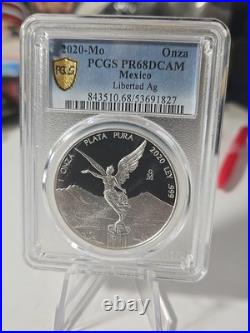 2020 Mo PCGS PR68 DCAM MEXICO 1 oz Silver Libertad