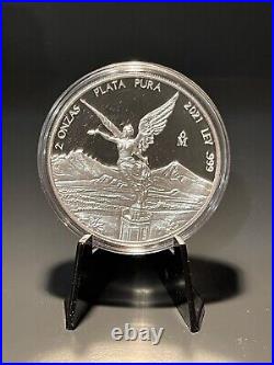 2021 2 oz Silver Libertad Proof Coin in Mint Capsule