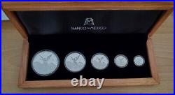 2021 Libertad Silver Proof 5 Coin Set with Box & COA RARE 0905/1000
