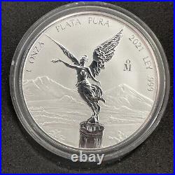 2021 MEXICAN LIBERTAD 1 OZ SILVER PF & REVERSE PROOF 2 COIN SET Spots On Proof