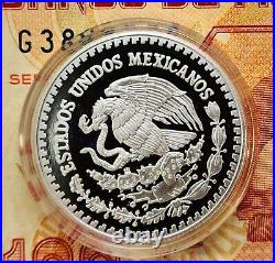 2021 Mexico 1/2 oz (Onza) Silver Proof Mexico Libertad LOW MINTAGE 1700