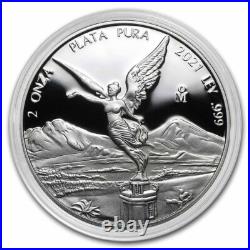 2021 Mexico Libertad 2 oz PROOF Mexican Silver Coin CRACKED CAPSULE TONED 2021 Mexico Libertad 2 oz PROOF Mexican Silver Coin CRACKED CAPSULE TONED