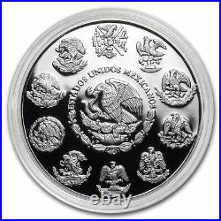 2021 Mexico Libertad 2 oz PROOF Mexican Silver Coin in direct fit capsule