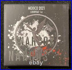 2021 Mexico Libertad NARCOS Sangre y Yayo Edition Ennobled 1oz. 999 Silver Coin
