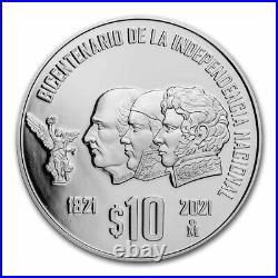 2021 Mexico Silver 1oz Libertad & Bicentennial Independence 2 Coin Set withBox (F)