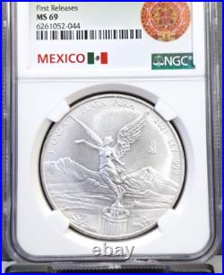 2021 Mexico Silver Libertad 1 Onza Ngc Ms 69 First Releases Gem 1 Oz