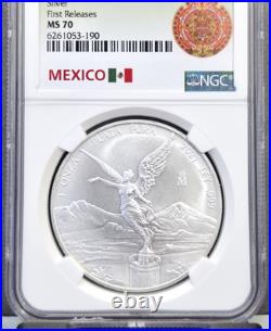2021 Mexico Silver Libertad 1 Onza Ngc Ms 70 First Releases Perfect Grade 1 Oz