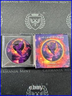 20214 Mexico Libertad 1 oz Silver Colored Lost Land of Utopia 1st ever Metallic 20214 Mexico Libertad 1 oz Silver Colored Lost Land of Utopia 1st ever Metallic
