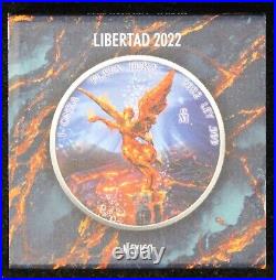 2022 1 Oz Silver Libertad Colorized Mintage of 400 TQRAW2834/JEN