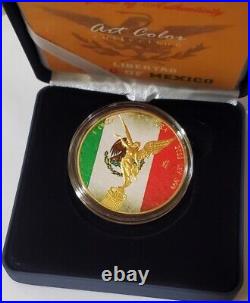 2022 1 Oz Silver MEXICAN FLAG LIBERTAD Gilded Colored Coin – Mexican ...