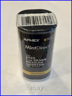 2022 1 oz Silver Libertad (25-Coin MD Premier Tube + PCGS First Strike) Sealed