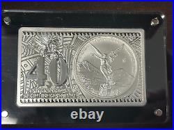 2022 3 oz Silver Reverse Proof Libertad Coin Bar 40th Anniversary with Box & COA